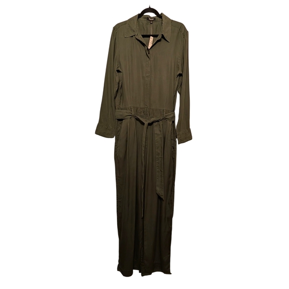 NWT Madewell Relaxed Tie Waist Wide Leg Jumpsuit | Size 10 & 12 | Army Green - Picture 6 of 12